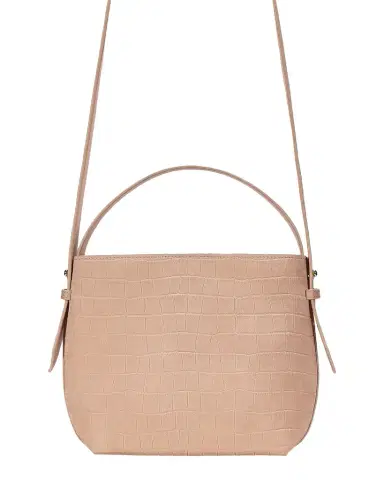 GiGi New York Selena Croc-Embossed Nubuck Leather Bucket Bag | Thumbnail 1 GiGi New York Selena Croc-Embossed Nubuck Leather Bucket Bag | Thumbnail 1