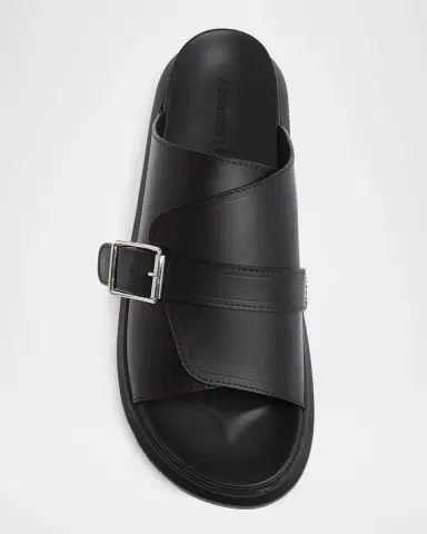 Alexander McQueen Men's Rubber Overlapping-Upper Buckle Sandals | Thumbnail 3 Alexander McQueen Men's Rubber Overlapping-Upper Buckle Sandals | Thumbnail 3