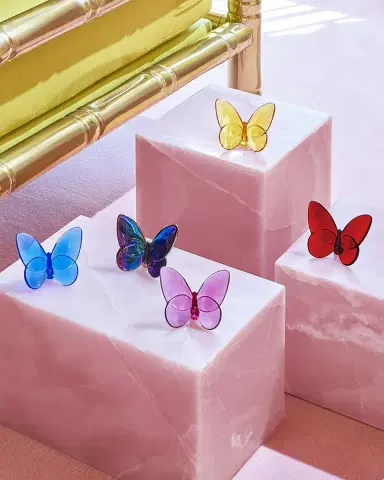 Baccarat 2.5" Lucky Crystal Blue Butterfly | Thumbnail 2 Baccarat 2.5" Lucky Crystal Blue Butterfly | Thumbnail 2