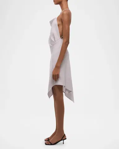 Helmut Lang Open-Back Knot Slip Dress | Thumbnail 5 Helmut Lang Open-Back Knot Slip Dress | Thumbnail 5