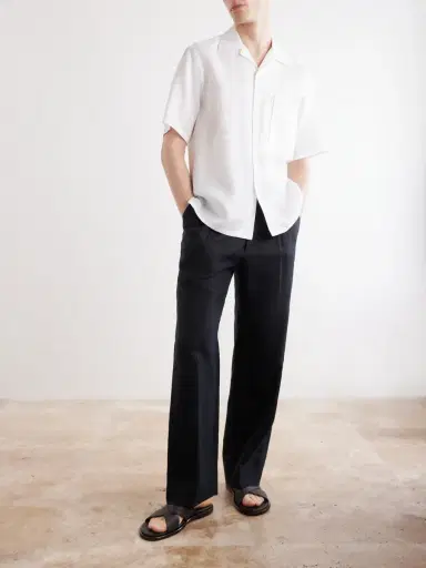 Zegna Convertible-Collar Linen Shirt - Men | Thumbnail 2 Zegna Convertible-Collar Linen Shirt - Men | Thumbnail 2