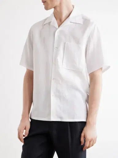 Zegna Convertible-Collar Linen Shirt - Men | Thumbnail 3 Zegna Convertible-Collar Linen Shirt - Men | Thumbnail 3