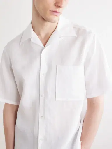 Zegna Convertible-Collar Linen Shirt - Men | Thumbnail 5 Zegna Convertible-Collar Linen Shirt - Men | Thumbnail 5
