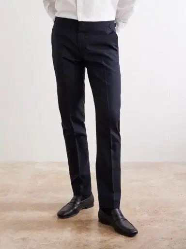Lardini Straight-Leg Pleated Striped Wool Trousers - Men | Thumbnail 3 Lardini Straight-Leg Pleated Striped Wool Trousers - Men | Thumbnail 3