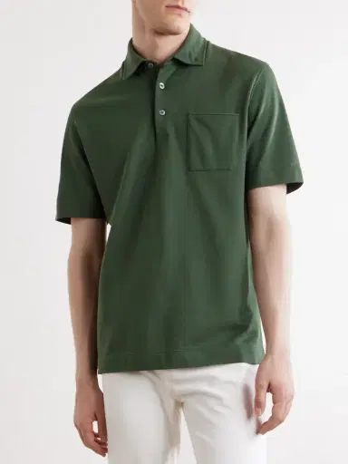 Zegna Cotton-Jersey Polo Shirt - Men | Thumbnail 3 Zegna Cotton-Jersey Polo Shirt - Men | Thumbnail 3