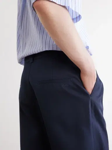 A.P.C. Ricky Straight-Leg Pleated Organic Cotton Trousers - Men | Thumbnail 5 A.P.C. Ricky Straight-Leg Pleated Organic Cotton Trousers - Men | Thumbnail 5