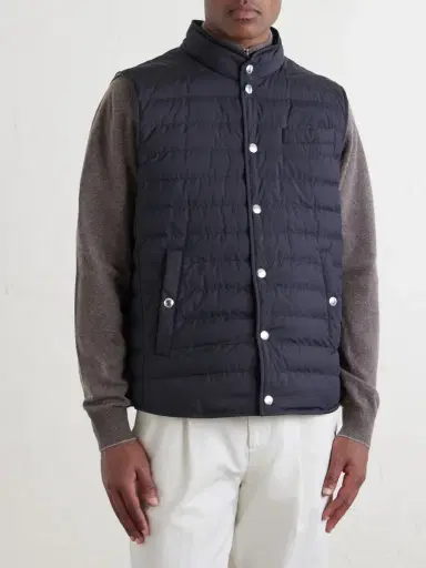 Brunello Cucinelli Quilted Shell Down Gilet - Men | Thumbnail 3 Brunello Cucinelli Quilted Shell Down Gilet - Men | Thumbnail 3