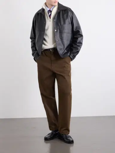 Barena Straight-Leg Cotton-Blend Gabardine Trousers - Men | Thumbnail 2 Barena Straight-Leg Cotton-Blend Gabardine Trousers - Men | Thumbnail 2