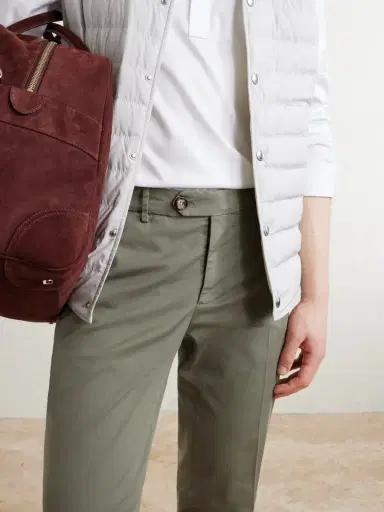 Brunello Cucinelli Slim-Fit Straight-Leg Stretch-Cotton Twill Trousers - Men | Thumbnail 5 Brunello Cucinelli Slim-Fit Straight-Leg Stretch-Cotton Twill Trousers - Men | Thumbnail 5