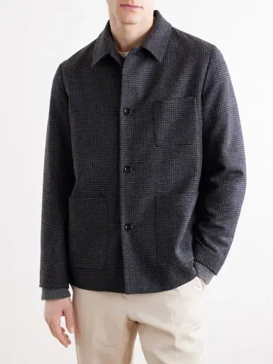 Lardini Prince of Wales Wool and Cashmere-Blend Jacket - Men | Thumbnail 3 Lardini Prince of Wales Wool and Cashmere-Blend Jacket - Men | Thumbnail 3