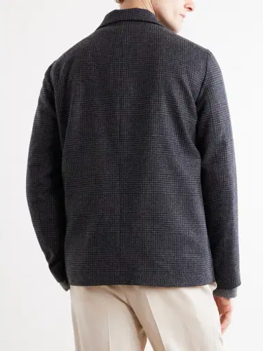 Lardini Prince of Wales Wool and Cashmere-Blend Jacket - Men | Thumbnail 4 Lardini Prince of Wales Wool and Cashmere-Blend Jacket - Men | Thumbnail 4