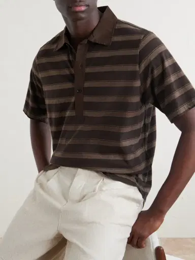 Oliver Spencer Stanfield Striped Organic Cotton Polo Shirt - Men | Thumbnail 5 Oliver Spencer Stanfield Striped Organic Cotton Polo Shirt - Men | Thumbnail 5