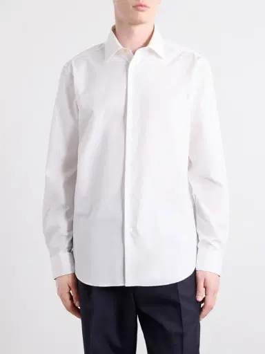 Paul Smith Classic-Collar Cotton-Poplin Shirt - Men | Thumbnail 5 Paul Smith Classic-Collar Cotton-Poplin Shirt - Men | Thumbnail 5