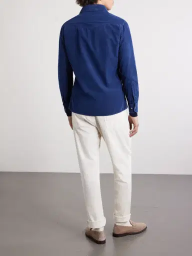 Brunello Cucinelli Cutaway-Collar Cotton-Corduroy Western Shirt - Men | Thumbnail 4 Brunello Cucinelli Cutaway-Collar Cotton-Corduroy Western Shirt - Men | Thumbnail 4