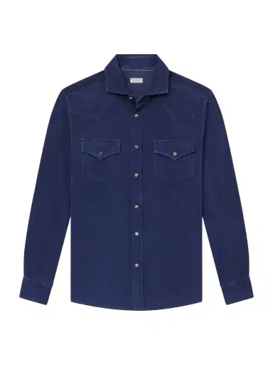 Brunello Cucinelli Cutaway-Collar Cotton-Corduroy Western Shirt - Men | Thumbnail 1 Brunello Cucinelli Cutaway-Collar Cotton-Corduroy Western Shirt - Men | Thumbnail 1