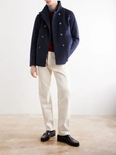 HERNO Double-Breasted Woven Coat - Men | Thumbnail 2 HERNO Double-Breasted Woven Coat - Men | Thumbnail 2