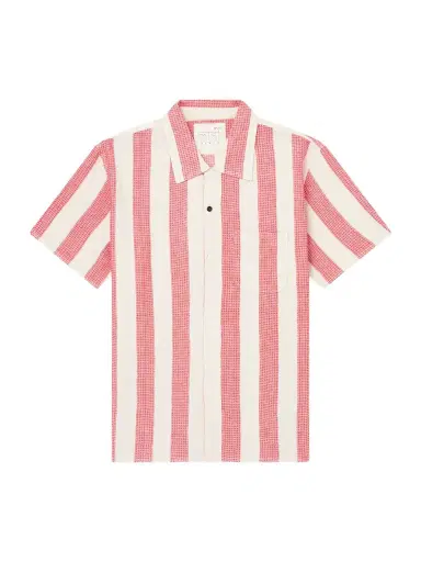 Kardo Camp-Collar Striped Cotton Shirt - Men | Thumbnail 1 Kardo Camp-Collar Striped Cotton Shirt - Men | Thumbnail 1