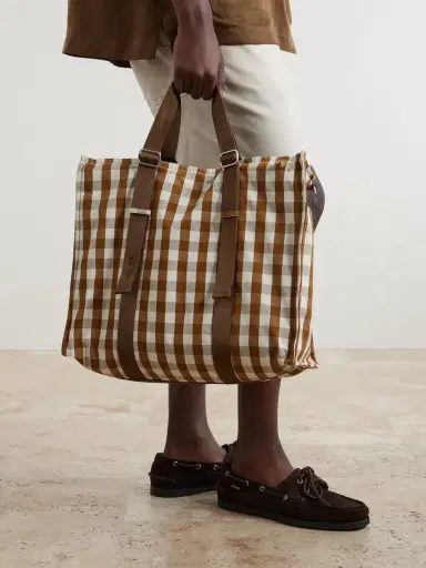 NN07 Checked Organic Cotton Weekend Bag - Men | Thumbnail 5 NN07 Checked Organic Cotton Weekend Bag - Men | Thumbnail 5