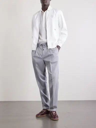 Brunello Cucinelli Logo-Appliquéd Shell Jacket - Men | Thumbnail 2 Brunello Cucinelli Logo-Appliquéd Shell Jacket - Men | Thumbnail 2