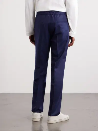 Brunello Cucinelli Tapered Pleated Virgin Wool-Flannel Drawstring Trousers - Men | Thumbnail 4 Brunello Cucinelli Tapered Pleated Virgin Wool-Flannel Drawstring Trousers - Men | Thumbnail 4