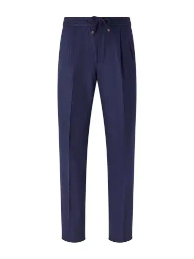 Brunello Cucinelli Tapered Pleated Virgin Wool-Flannel Drawstring Trousers - Men | Thumbnail 1 Brunello Cucinelli Tapered Pleated Virgin Wool-Flannel Drawstring Trousers - Men | Thumbnail 1