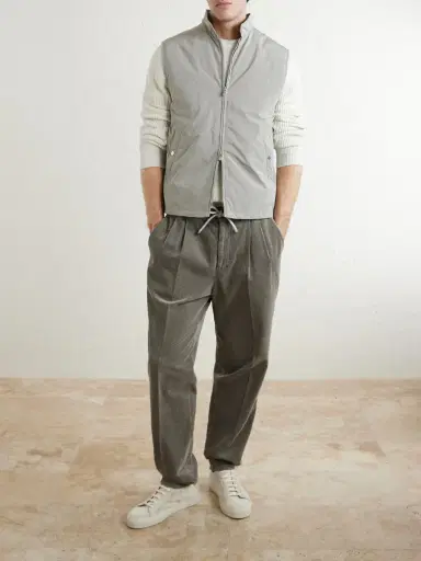Brunello Cucinelli Straight-Leg Cotton-Corduroy Drawstring Trousers - Men | Thumbnail 2 Brunello Cucinelli Straight-Leg Cotton-Corduroy Drawstring Trousers - Men | Thumbnail 2