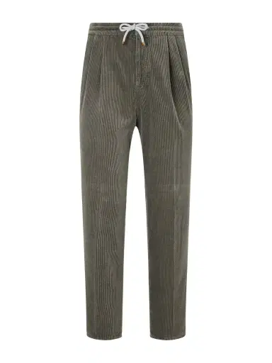 Brunello Cucinelli Straight-Leg Cotton-Corduroy Drawstring Trousers - Men | Thumbnail 1 Brunello Cucinelli Straight-Leg Cotton-Corduroy Drawstring Trousers - Men | Thumbnail 1