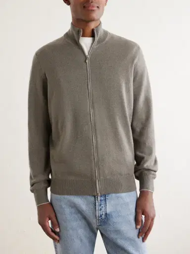 Brunello Cucinelli Cashmere Zip-Up Sweater - Men | Thumbnail 3 Brunello Cucinelli Cashmere Zip-Up Sweater - Men | Thumbnail 3