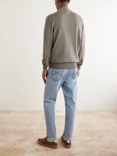 Brunello Cucinelli Cashmere Zip-Up Sweater - Men | Thumbnail 4 Brunello Cucinelli Cashmere Zip-Up Sweater - Men | Thumbnail 4