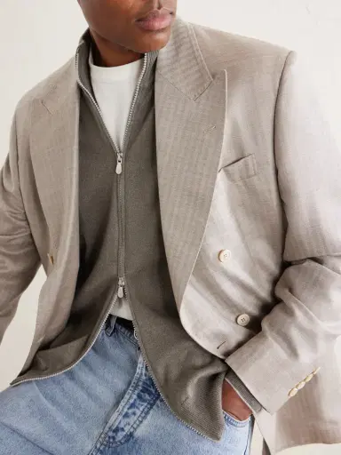 Brunello Cucinelli Cashmere Zip-Up Sweater - Men | Thumbnail 5 Brunello Cucinelli Cashmere Zip-Up Sweater - Men | Thumbnail 5