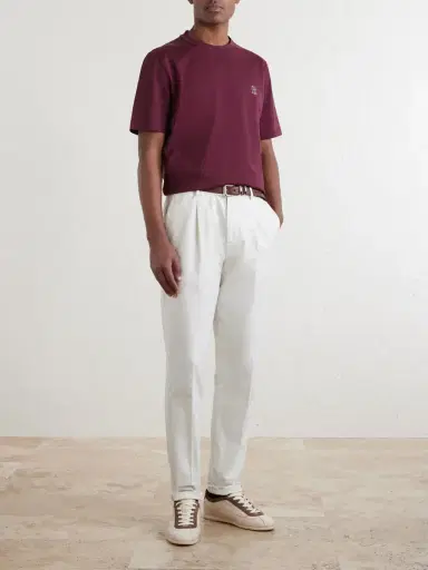 Brunello Cucinelli Logo-Print Cotton-Jersey T-Shirt - Men | Thumbnail 2 Brunello Cucinelli Logo-Print Cotton-Jersey T-Shirt - Men | Thumbnail 2