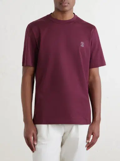 Brunello Cucinelli Logo-Print Cotton-Jersey T-Shirt - Men | Thumbnail 3 Brunello Cucinelli Logo-Print Cotton-Jersey T-Shirt - Men | Thumbnail 3