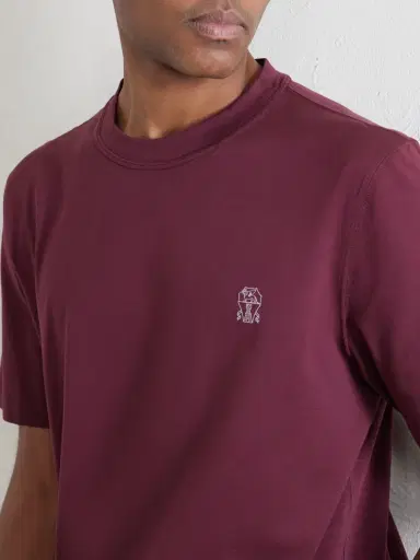 Brunello Cucinelli Logo-Print Cotton-Jersey T-Shirt - Men | Thumbnail 5 Brunello Cucinelli Logo-Print Cotton-Jersey T-Shirt - Men | Thumbnail 5