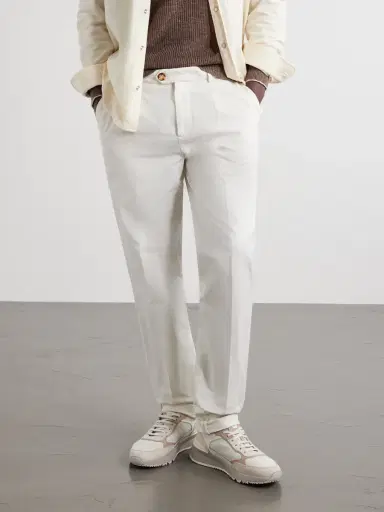Brunello Cucinelli Leather and Suede Sneakers - Men | Thumbnail 2 Brunello Cucinelli Leather and Suede Sneakers - Men | Thumbnail 2