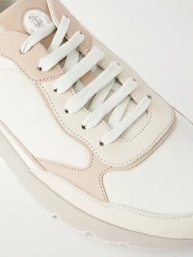 Brunello Cucinelli Leather and Suede Sneakers - Men | Thumbnail 5 Brunello Cucinelli Leather and Suede Sneakers - Men | Thumbnail 5