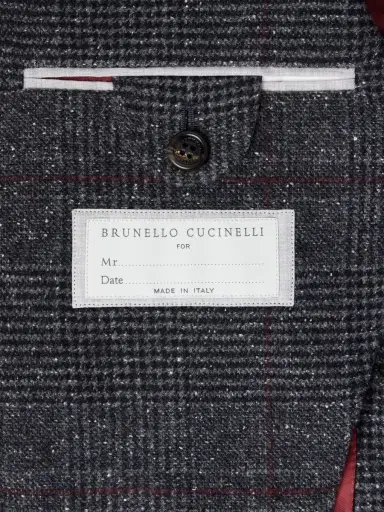 Brunello Cucinelli Checked Silk, Wool and Cashmere-Blend Suit Jacket - Men | Thumbnail 3 Brunello Cucinelli Checked Silk, Wool and Cashmere-Blend Suit Jacket - Men | Thumbnail 3