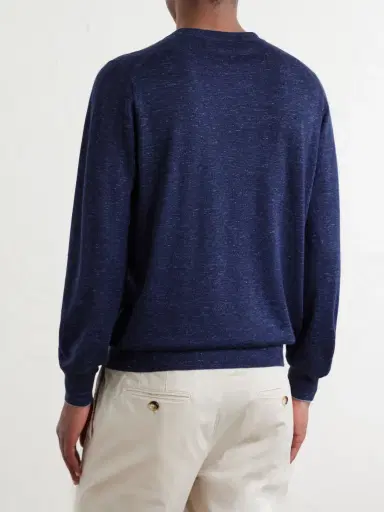 Brunello Cucinelli Cashmere, Silk and Linen-Blend Sweater - Men | Thumbnail 4 Brunello Cucinelli Cashmere, Silk and Linen-Blend Sweater - Men | Thumbnail 4
