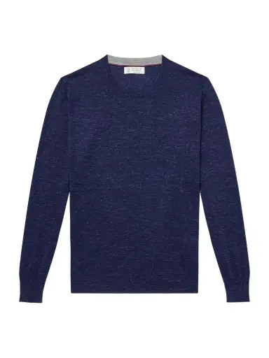 Brunello Cucinelli Cashmere, Silk and Linen-Blend Sweater - Men | Thumbnail 1 Brunello Cucinelli Cashmere, Silk and Linen-Blend Sweater - Men | Thumbnail 1