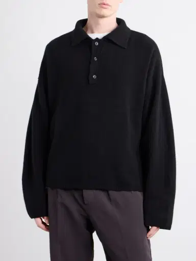The Elder Statesman Dume Rugby Cashmere Polo Sweater - Men | Thumbnail 3 The Elder Statesman Dume Rugby Cashmere Polo Sweater - Men | Thumbnail 3