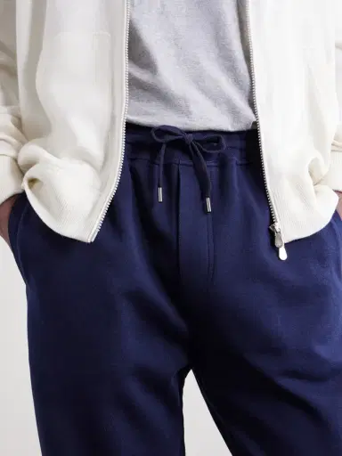 Brunello Cucinelli Tapered Cotton, Cashmere and Silk-Blend Jersey Sweatpants - Men | Thumbnail 5 Brunello Cucinelli Tapered Cotton, Cashmere and Silk-Blend Jersey Sweatpants - Men | Thumbnail 5