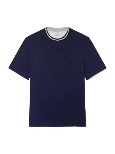 Brunello Cucinelli Layered Cotton-Jersey T-Shirt - Men | Thumbnail 1 Brunello Cucinelli Layered Cotton-Jersey T-Shirt - Men | Thumbnail 1