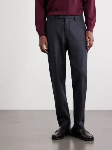Brunello Cucinelli Tapered Virgin Wool Cargo Trousers - Men | Thumbnail 3 Brunello Cucinelli Tapered Virgin Wool Cargo Trousers - Men | Thumbnail 3