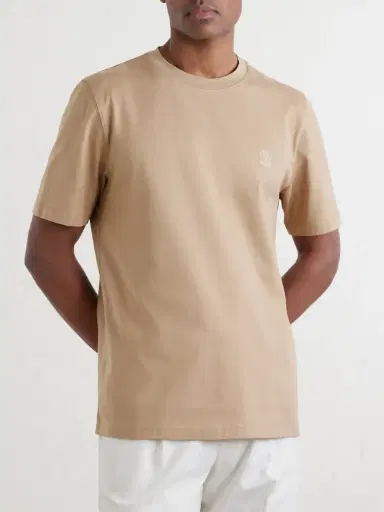 Brunello Cucinelli Logo-Print Cotton-Jersey T-Shirt - Men | Thumbnail 3 Brunello Cucinelli Logo-Print Cotton-Jersey T-Shirt - Men | Thumbnail 3