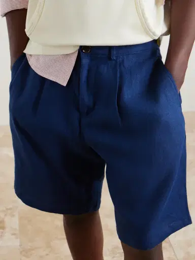 Oliver Spencer Coney Straight-Leg Pleated Linen Shorts - Men | Thumbnail 5 Oliver Spencer Coney Straight-Leg Pleated Linen Shorts - Men | Thumbnail 5