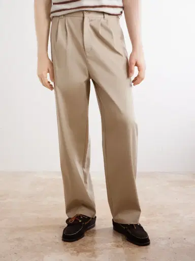 A.P.C. Ricky Straight-Leg Pleated Organic Cotton Trousers - Men | Thumbnail 3 A.P.C. Ricky Straight-Leg Pleated Organic Cotton Trousers - Men | Thumbnail 3