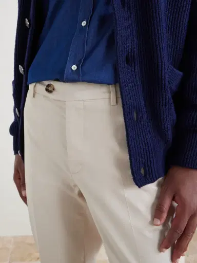Brunello Cucinelli Straight-Leg Cotton-Blend Trousers - Men | Thumbnail 5 Brunello Cucinelli Straight-Leg Cotton-Blend Trousers - Men | Thumbnail 5