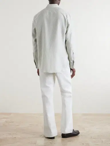 Zegna Striped Silk Shirt - Men | Thumbnail 4 Zegna Striped Silk Shirt - Men | Thumbnail 4