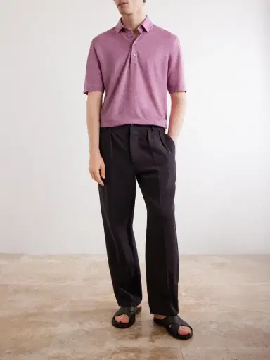 Zegna Oasi Linen Polo Shirt - Men | Thumbnail 2 Zegna Oasi Linen Polo Shirt - Men | Thumbnail 2