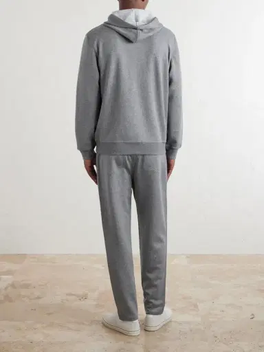 Brunello Cucinelli Cotton-Blend Jersey Zip-Up Hoodie - Men | Thumbnail 4 Brunello Cucinelli Cotton-Blend Jersey Zip-Up Hoodie - Men | Thumbnail 4