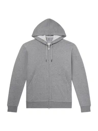 Brunello Cucinelli Cotton-Blend Jersey Zip-Up Hoodie - Men | Thumbnail 1 Brunello Cucinelli Cotton-Blend Jersey Zip-Up Hoodie - Men | Thumbnail 1